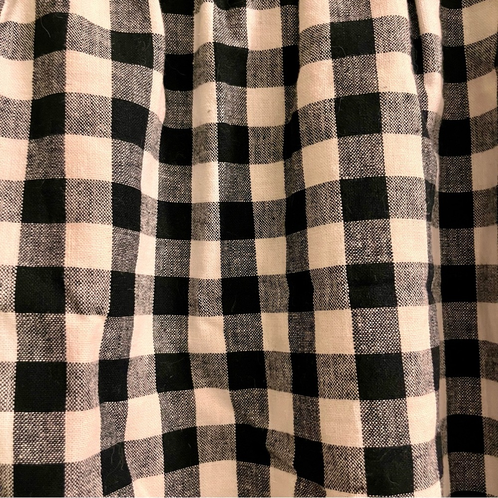 J. Crew Black & White Plaid Gingham High Waist Scallop Hem Skirt Pockets - Picture 11 of 14